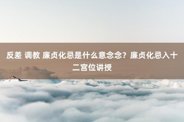 反差 调教 廉贞化忌是什么意念念？廉贞化忌入十二宫位讲授